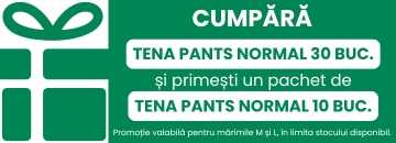 La orice achizitie de TENA Pants Normal 30 buc primesti 1 TENA Pants Normal 10 buc