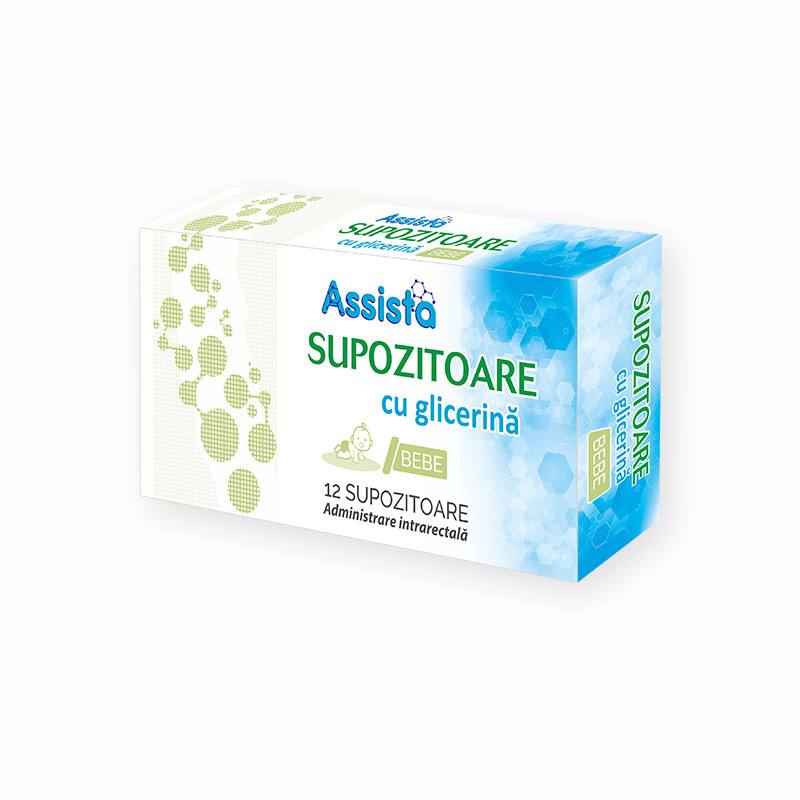 Supozitoare pentru bebelusi, 850mg, 12 bucati, Assista