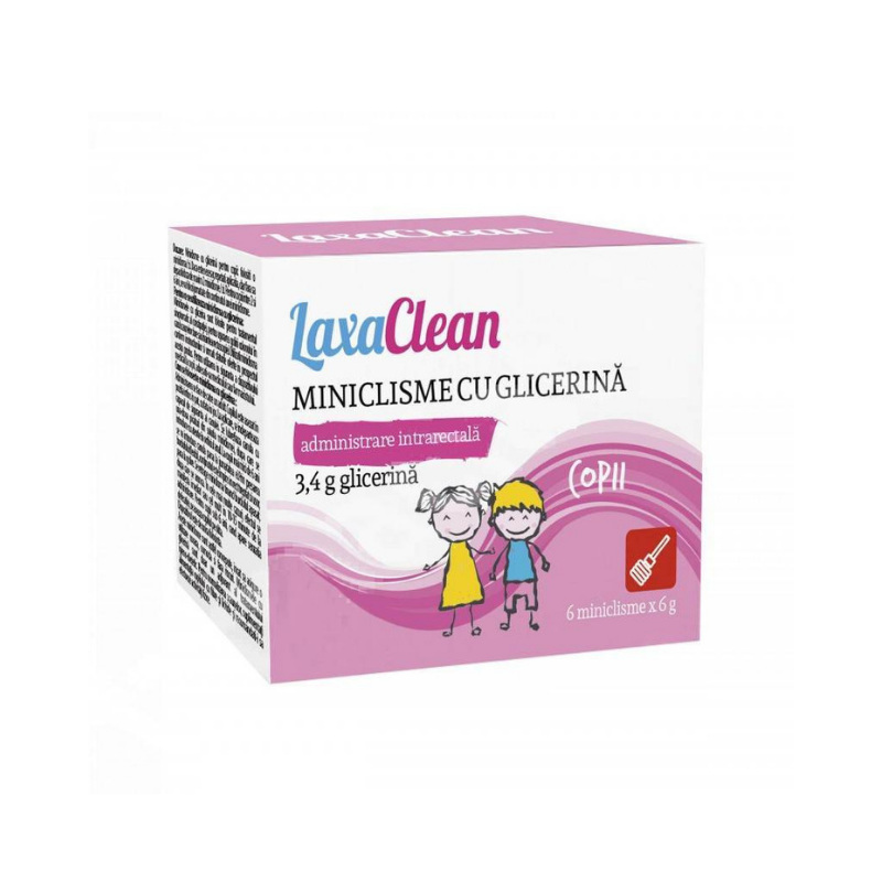 Miniclisme cu glicerina pentru copii LaxaClean, 6 bucati, Viva Pharma