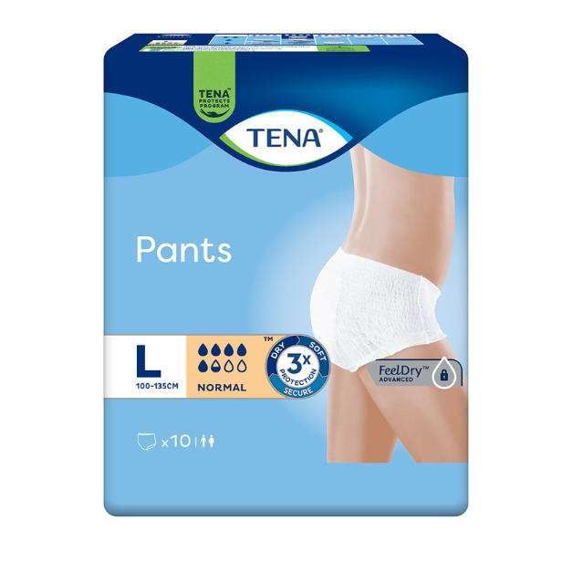 Chiloti incontinenta urinara, TENA Pants Normal Large, 10 bucati