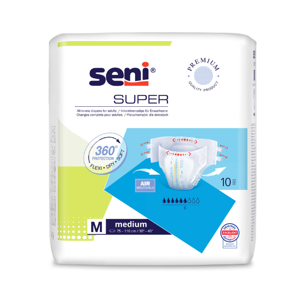 Scutece Seni Super Air Medium, M, 10 bucati