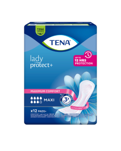 Absorbante incontinenta urinara, TENA Lady Protect+ Maxi, 12 bucati