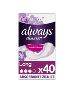 Absorbante zilnice incontinenta urinara, Always Discreet Liners Large, 40 bucati