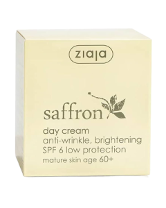 Crema de zi antirid iluminatoare Saffron SPF6, 60+, 50ml, ZIAJA 