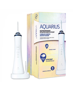 Irigator oral/ dus bucal Vitammy Aquarius, incarcare wireless, Alb