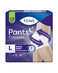 Scutece adulti TENA Pants Plus Night Large, 12 bucati