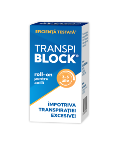 Transpiblock, Roll-on impotriva transpiratiei excesive, 50ml