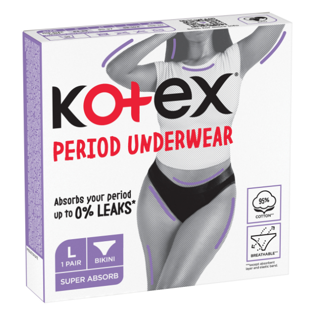 Kotex Chiloti menstruali reutilizabili, marimea L, 1 bucata