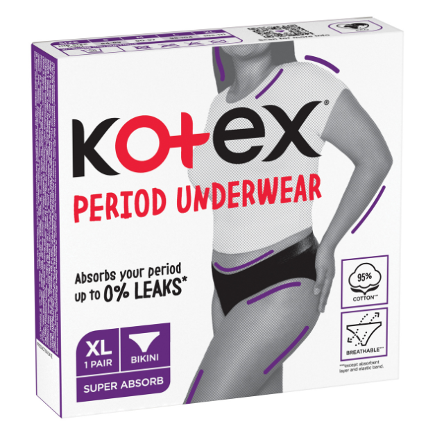 Kotex Chiloti menstruali reutilizabili, marimea XL, 1 bucata