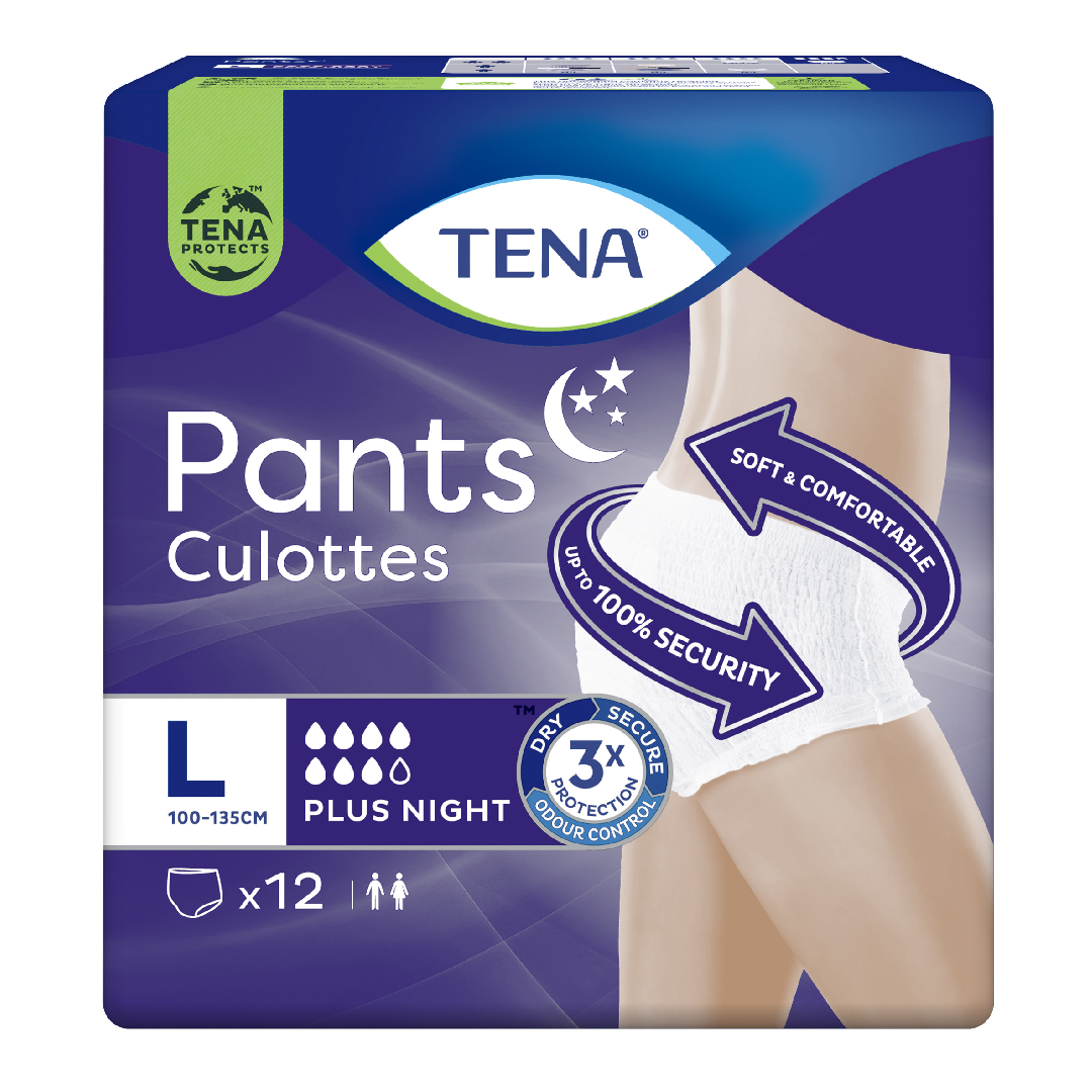 Scutece adulti TENA Pants Plus Night Large, 12 bucati