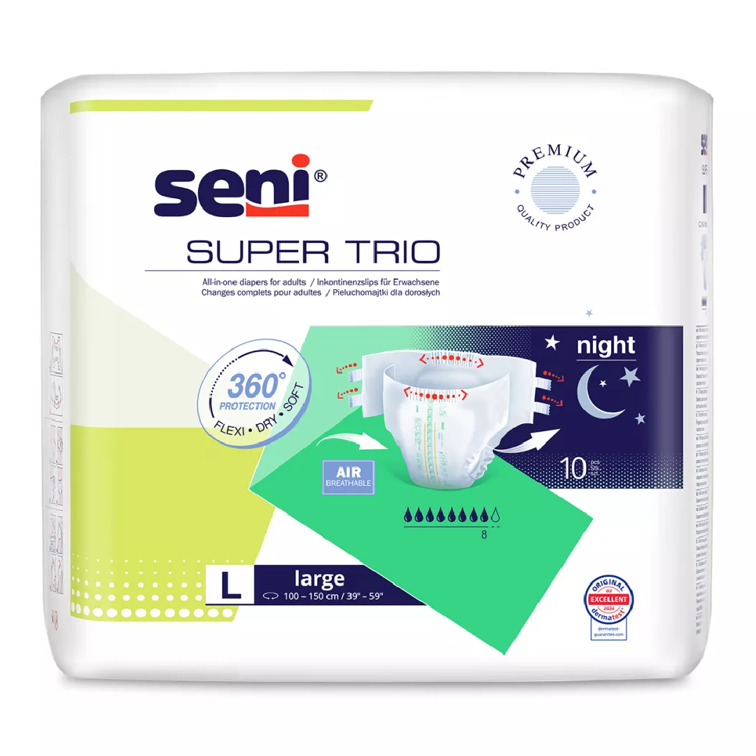 Scutece Seni Super Trio, Large, 10 bucati