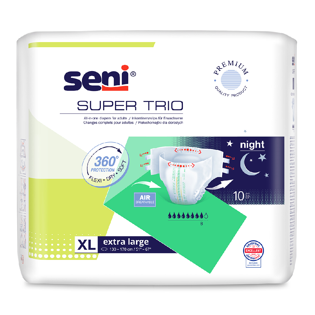 Scutece Super Seni Trio, XL, 10 bucati