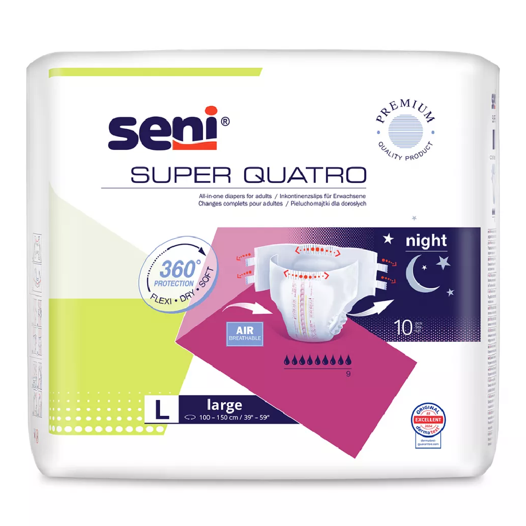 Scutece Super Quatro Large, 10 bucati, Seni