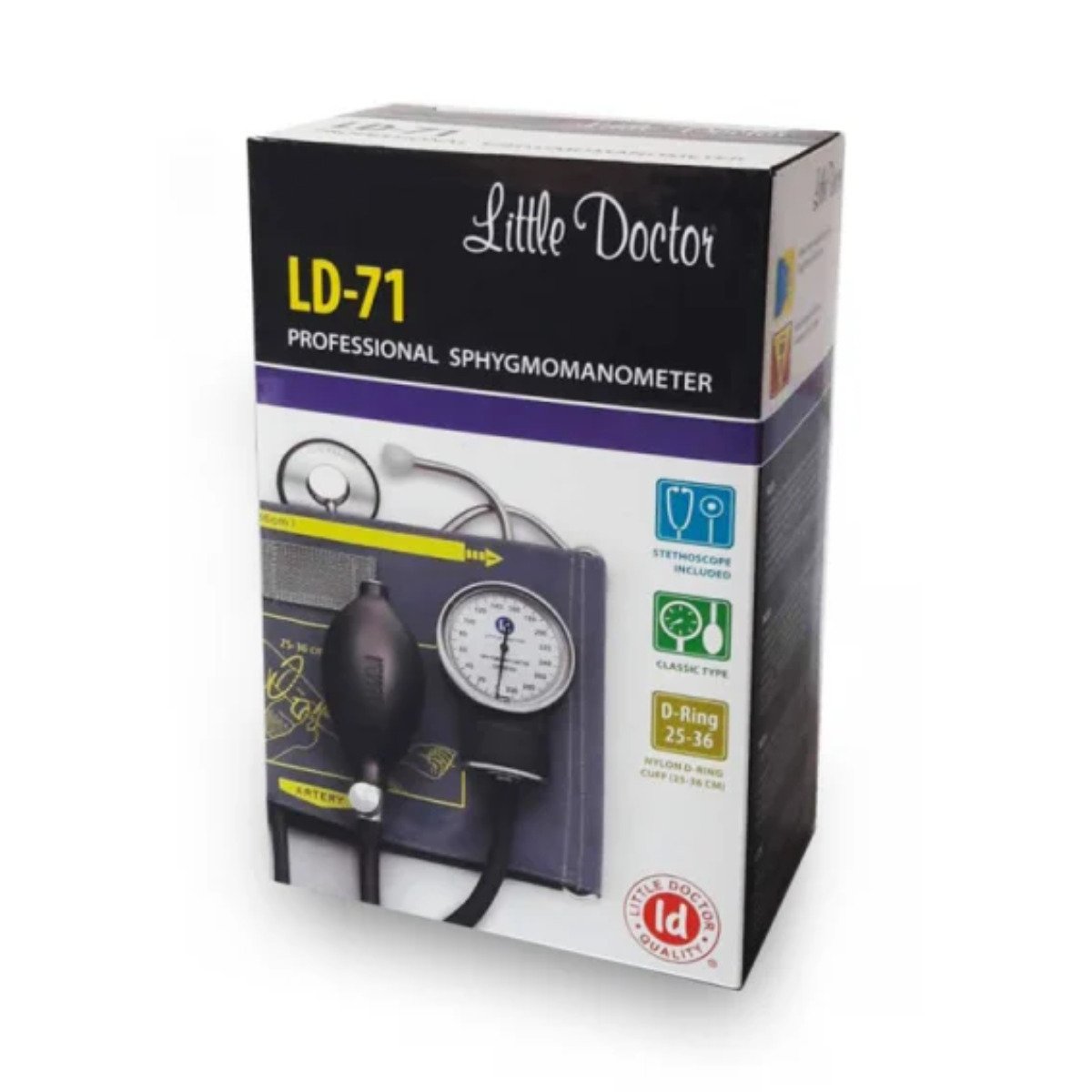 Tensiometru mecanic Little Doctor LD 71, stetoscop inclus, husa de transport